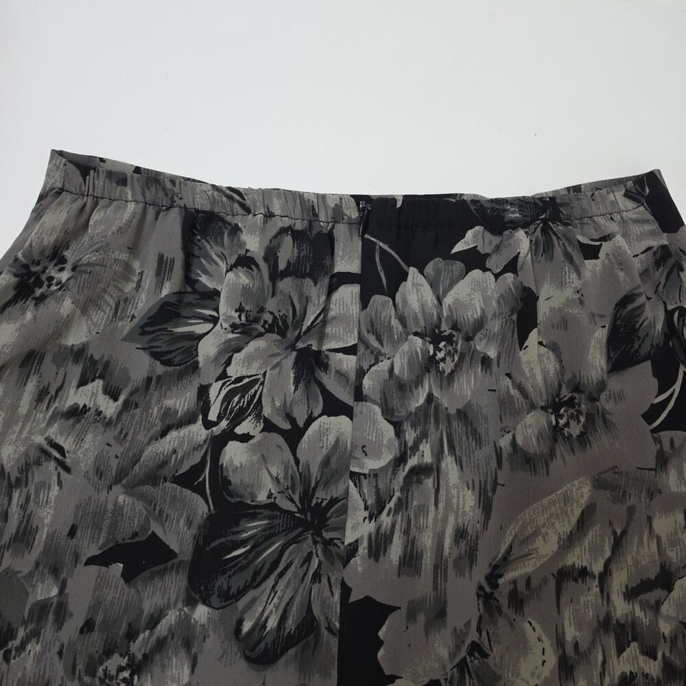 Laura Scott Petite 2 Pc Floral Sleeveless Top + Skirt Set Career Office Gray 6P - Picture 10 of 11